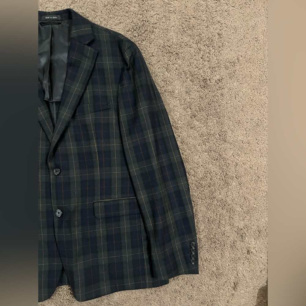 Polo Ralph Lauren Men’s Green/Blue Checkered Blazer SZ 41R - Picture 3 of 12